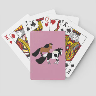 Running Horses Playing Cards