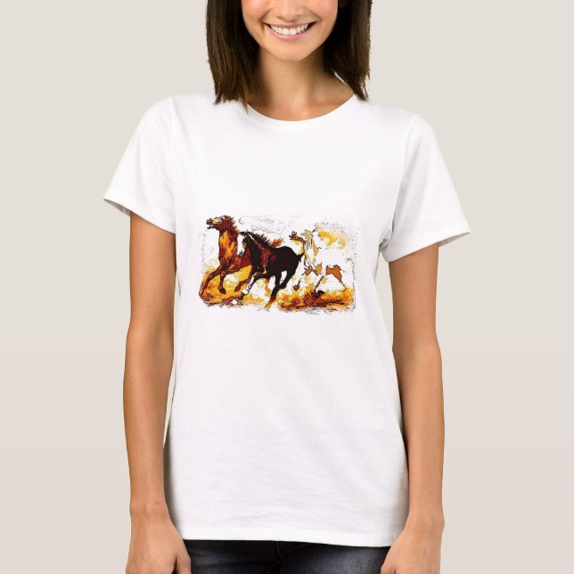 Running Horses T-Shirt (Front)