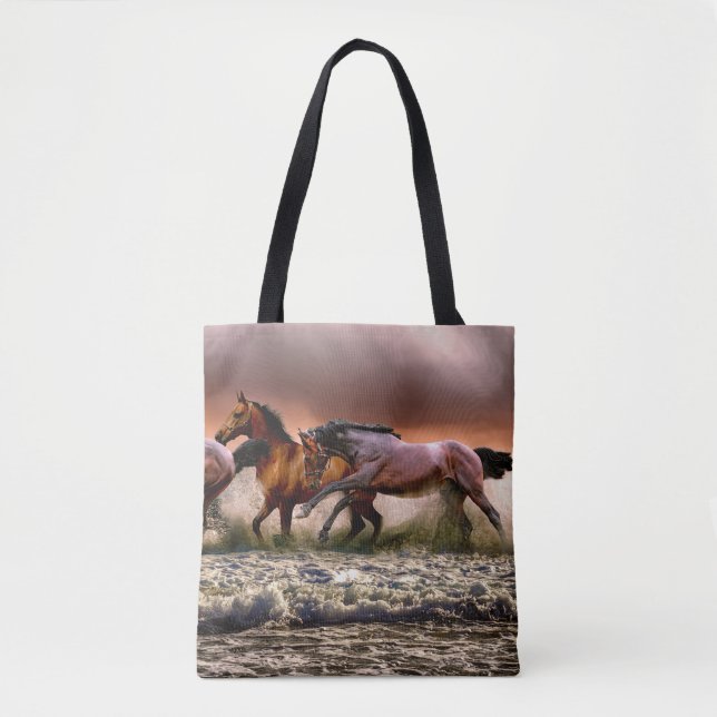 Running horses tote bag (Front)