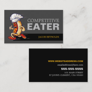 Running Hot Dog - Competitive/Speed Eater Business Card