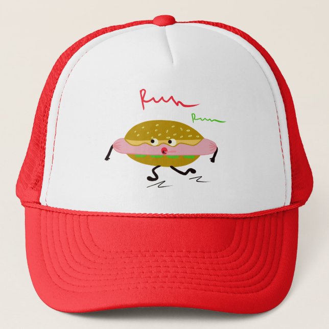 Running hotdog  trucker hat (Front)