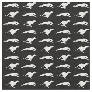 Running Hound At Night Fabric