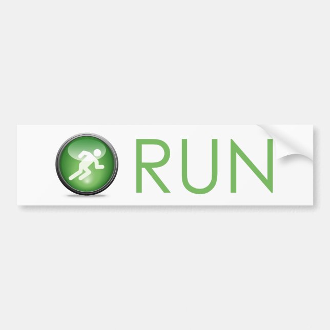Running Icon Bumpersticker Bumper Sticker (Front)