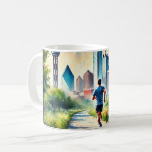 Running in Dallas Texas Coffee Mug