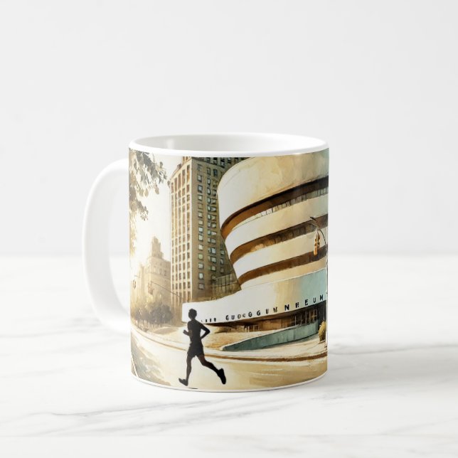 Running in New York Guggenheim Coffee Mug (Front Left)