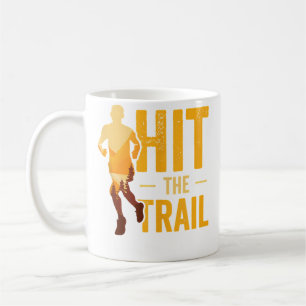 Running In Woods Trail Running Runner Jogging Jogg Coffee Mug