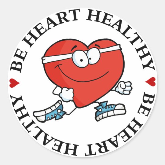 Running is Good Exercise for Your Heart Classic Round Sticker