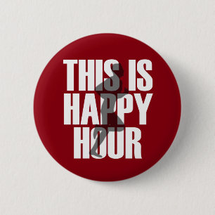 Running Is Happy Hour 6 Cm Round Badge