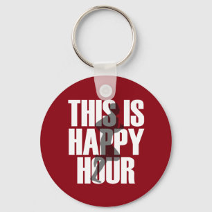 Running Is Happy Hour Key Ring