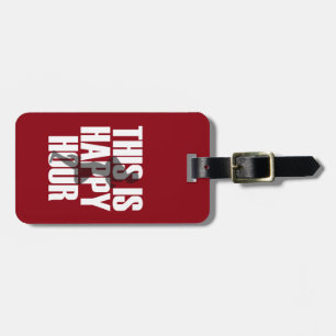 Running Is Happy Hour Luggage Tag