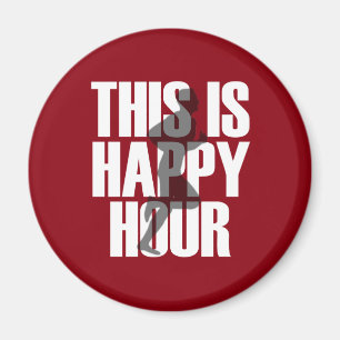 Running Is Happy Hour Magnet