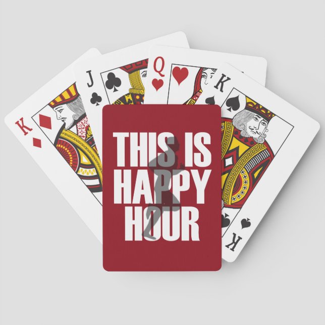 Running Is Happy Hour Playing Cards (Back)