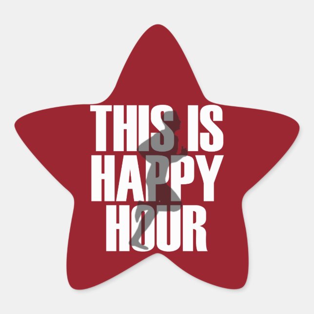 Running Is Happy Hour Star Sticker (Front)