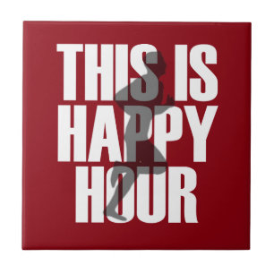 Running Is Happy Hour Tile