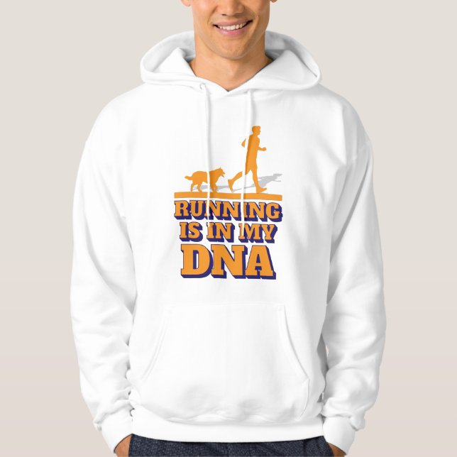 running is in my DNA Hoodie (Front)