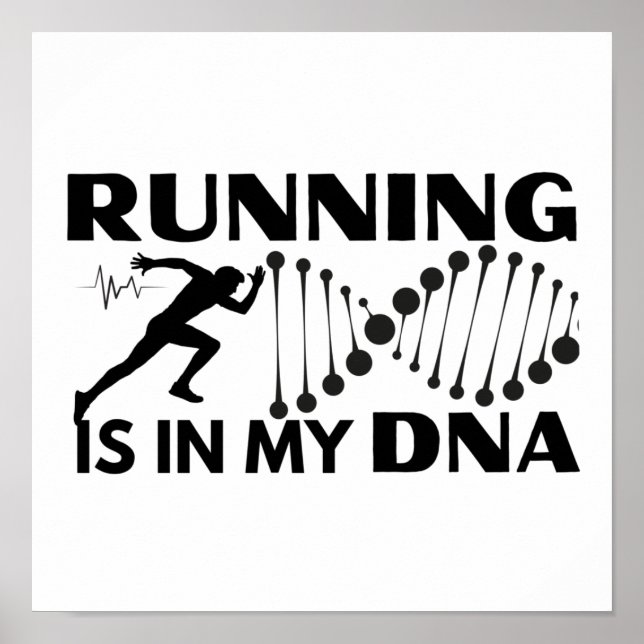 Running Is In My DNA Poster (Front)