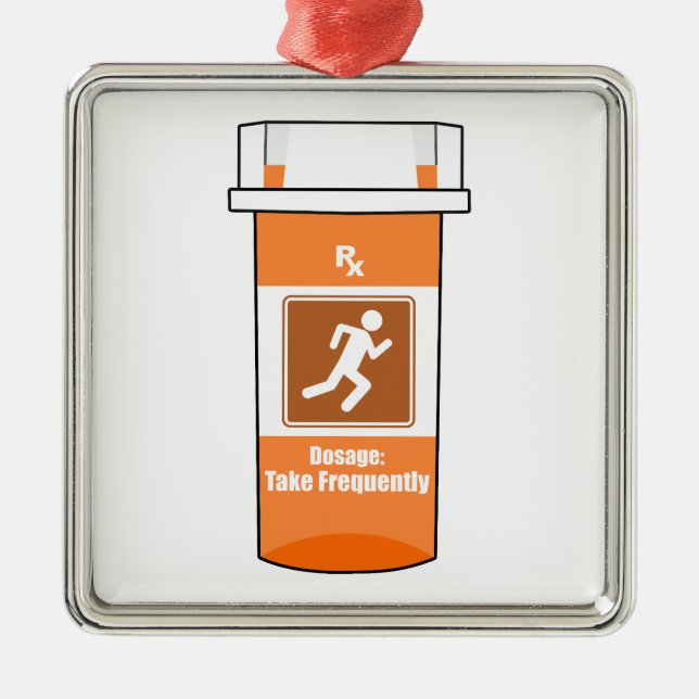 Running Is My Drug Metal Tree Decoration (Front)