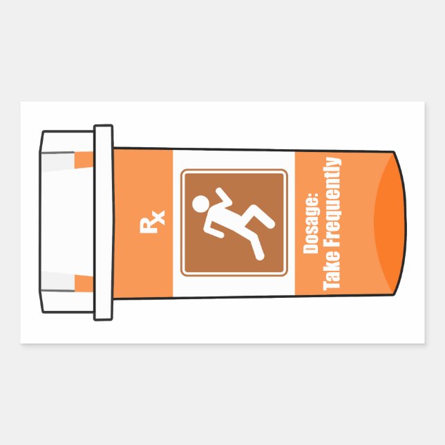 Running Is My Drug Rectangular Sticker (Front)