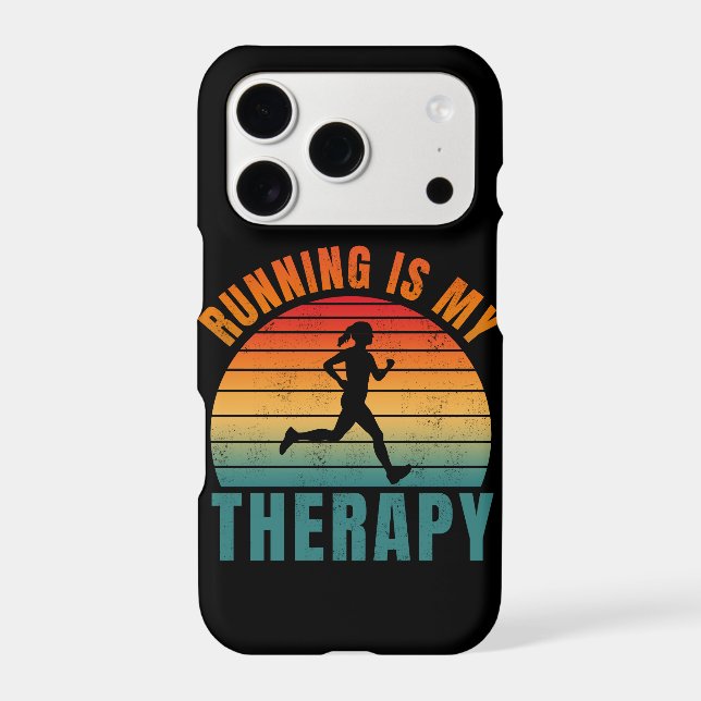 Running is my therapy funny exercise gift (Back)
