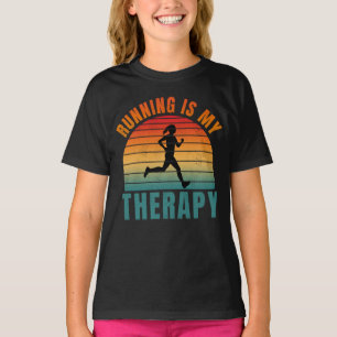 Running is my therapy funny exercise gift T-Shirt