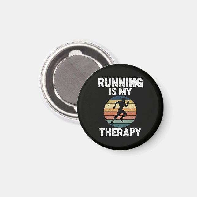 Running Is My Therapy Magnet (Front/Back)
