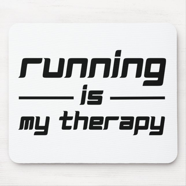 Running Is My Therapy Mouse Mat (Front)