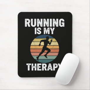 Running Is My Therapy Mouse Mat