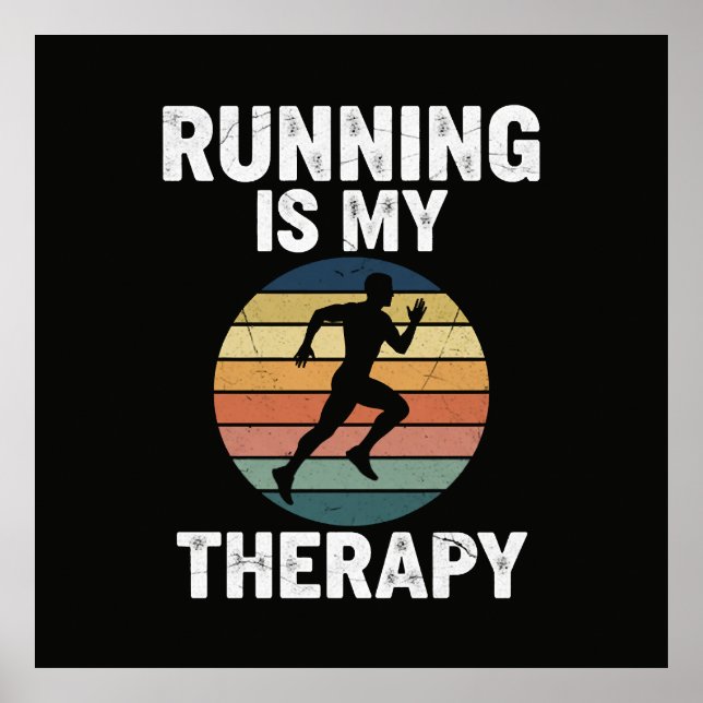Running Is My Therapy Poster (Front)