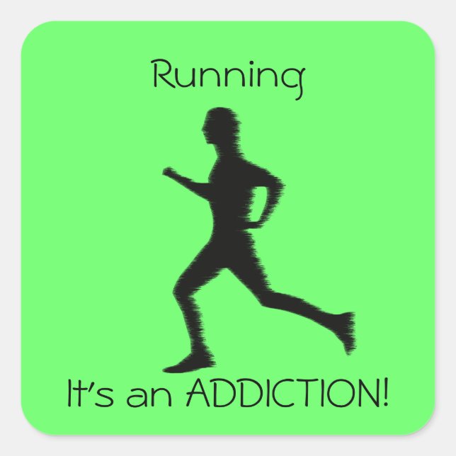 Running - It's an ADDICTION! sticker (Front)