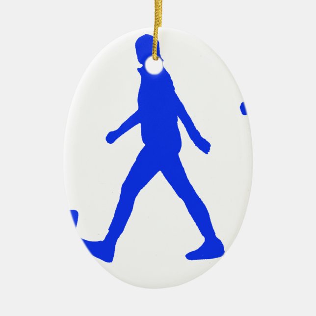 Running Jogging Work Out Ceramic Tree Decoration (Front)