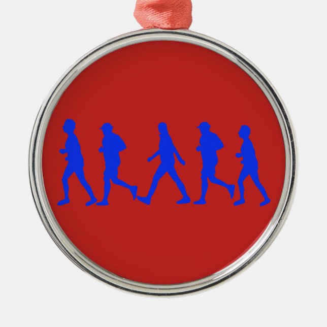 Running Jogging Work Out Metal Tree Decoration (Front)