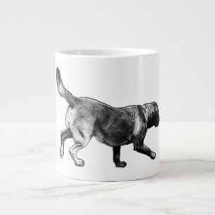 Running Labrador Retriever Ink Art Mug