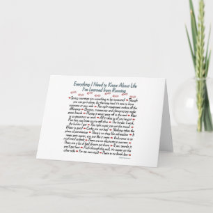 Running Life Lessons Card