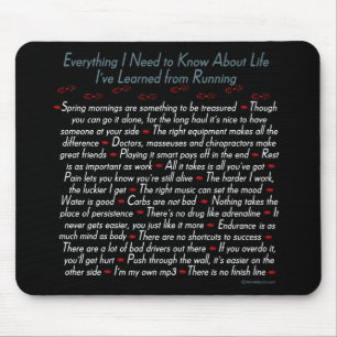Running Life Lessons Mouse Mat