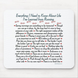 Running Life Lessons Mouse Mat