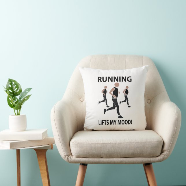 Running Lifts My Mood Running Cushion (Chair)