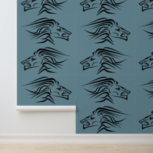 Running Lion Custom Colour Wallpaper