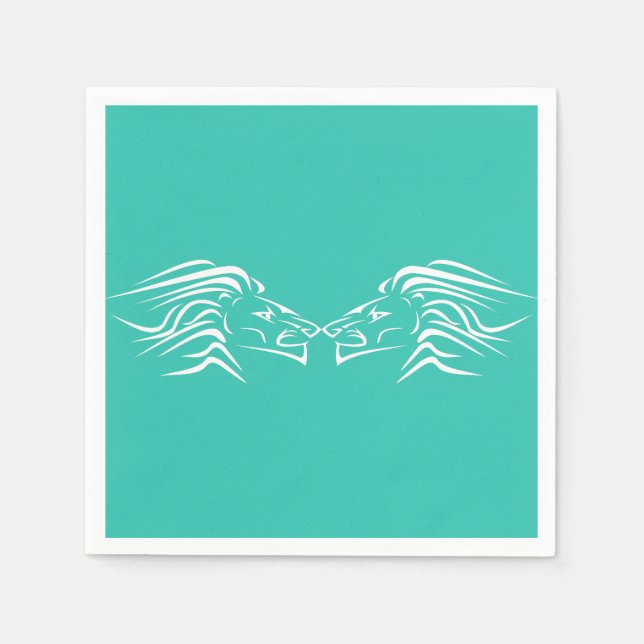 Running Lion Napkins - Choose Colours (Front)