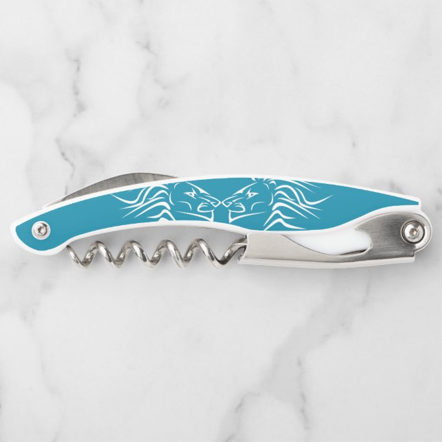 Running Lion Waiter's Corkscrew - Custom Colours (Back)