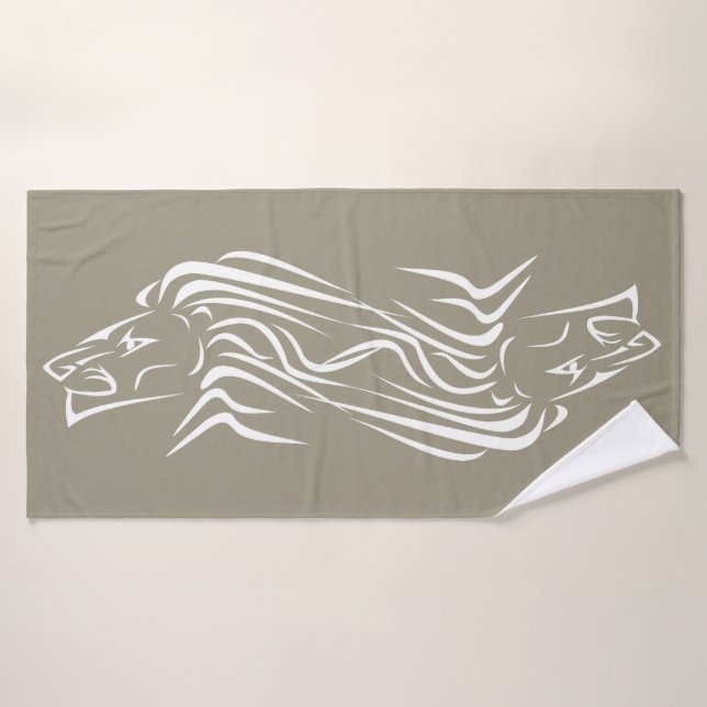 Running Lions Bath Towels - Choose Color (Bath Towel)
