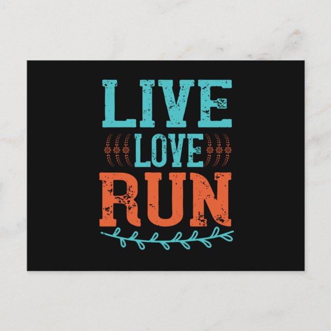 Running - Live Love Run Postcard (Front)