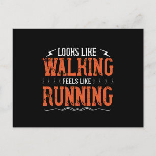 Running -Looks like walking it's running Postcard