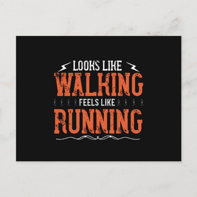 Running -Looks like walking it's running Postcard (Front)