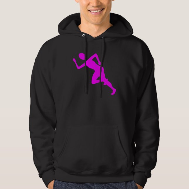 Running - Magenta Hoodie (Front)