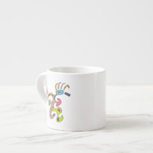 "Running Man" Abstract Art Espresso Cup