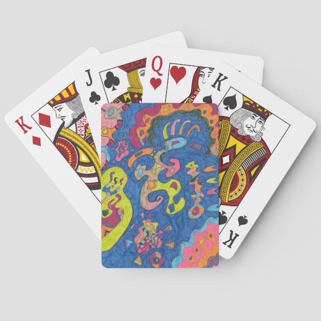 "Running Man" Abstract Art Playing Cards (Back)
