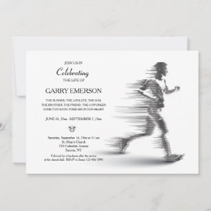 Running Man Celebration of Life Memorial Card