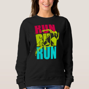 Running Man Graphic  Cross Country Runner Or Jogge Sweatshirt
