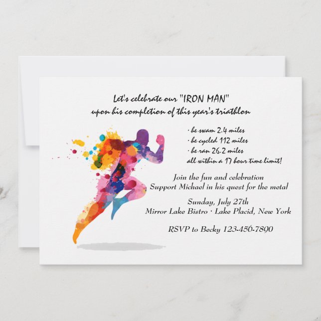 Running Man Invitation (Front)