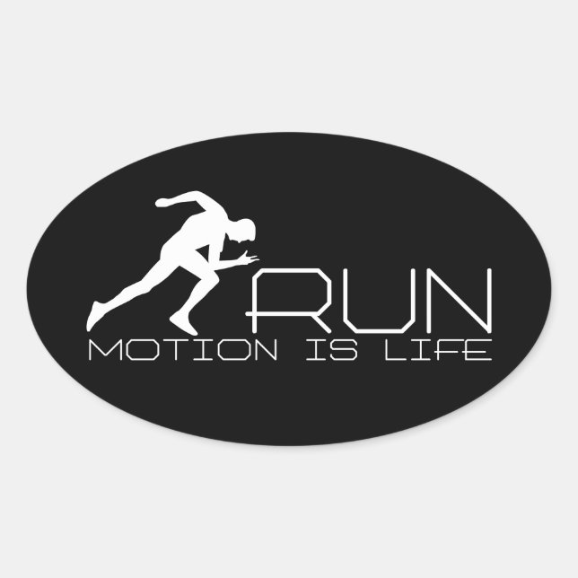 Running man oval sticker (Front)